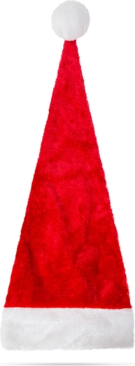 Bonnet de Saint-Nicolas en peluche rouge et blanc