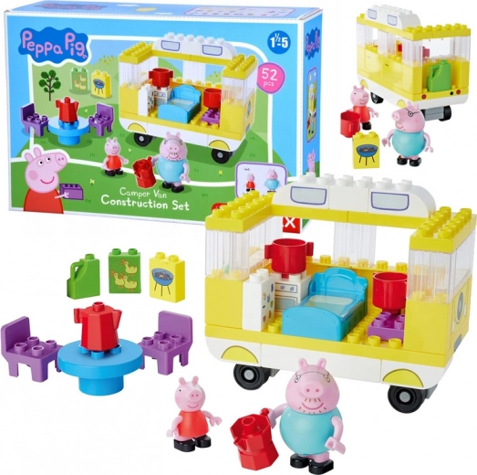 Jeu de construction camping-car PEPPA PIG – camping avec papa, 52 pièces