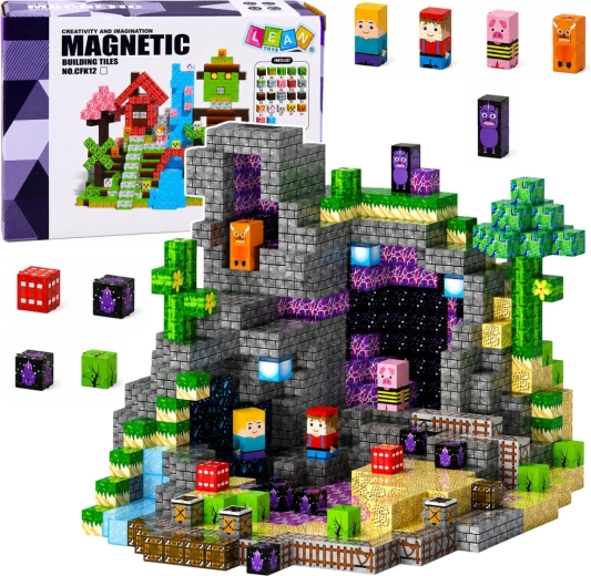 Blocs de construction magnétiques pixel – cubes magnétiques 100 pièces
