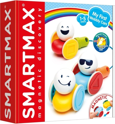 SmartMax mes premières petites voitures à bascule, jeu de construction magnétique pour enfants de 1 à 5 ans