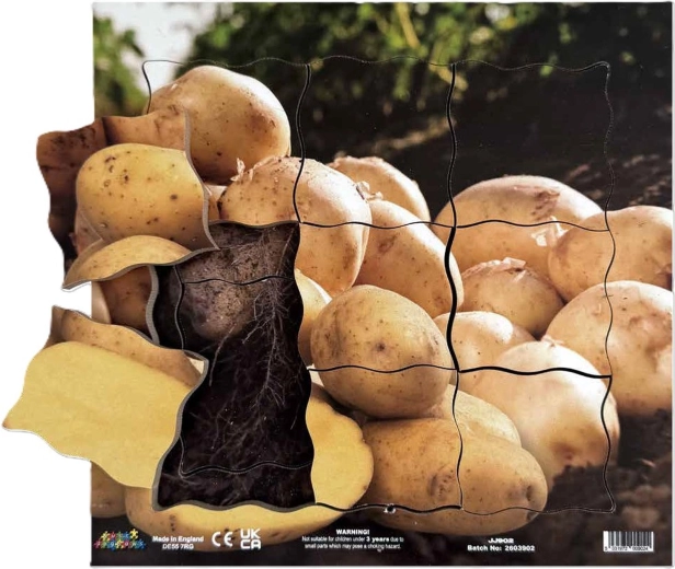 Just Jigsaws La pomme de terre et ses phases de croissance végétative – puzzle en bois à couches superposées de 19 pièces