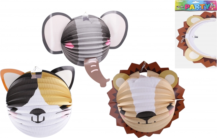 Lampion Boule Animaux 25 cm