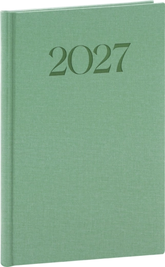Agenda hebdomadaire Notique Biella 2027 vert 15 × 21 cm