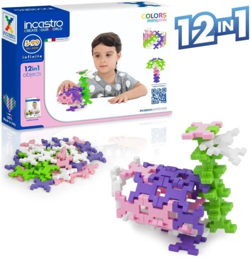 Jeu de construction INCASTRO Colors Mini Pink – set créatif pastel 40 pcs
