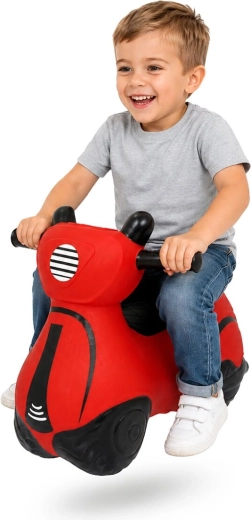 Saut à ressort HoppyDoo rouge avec pompe
