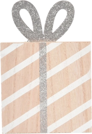 Cadeau en bois beige