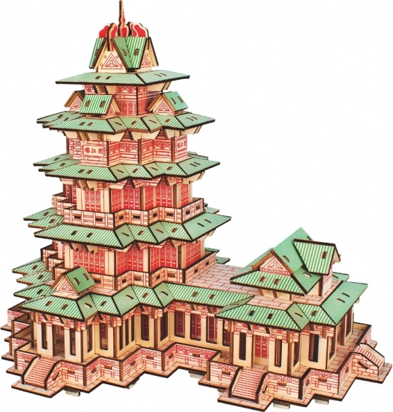 Woodcraft puzzle 3D en bois – tour Yuejiang