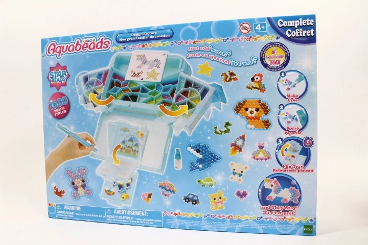 Aquabeads Design Factory, coffret créatif avec perles à l’eau