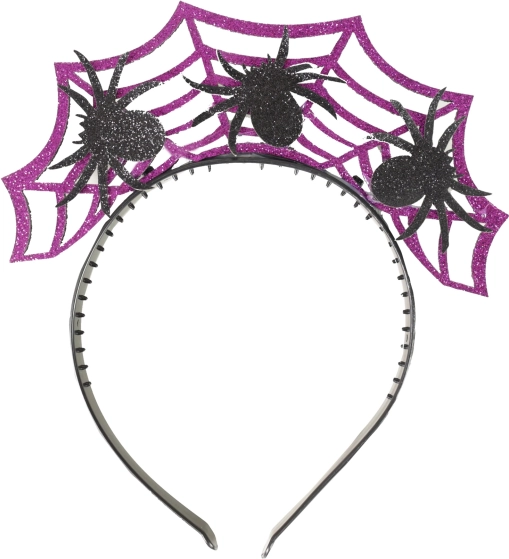 Serre-tête Halloween violet avec araignée