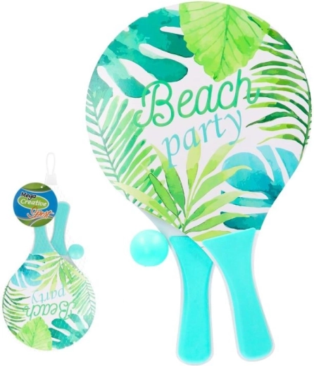 Raquettes en bois pour tennis de plage avec balle