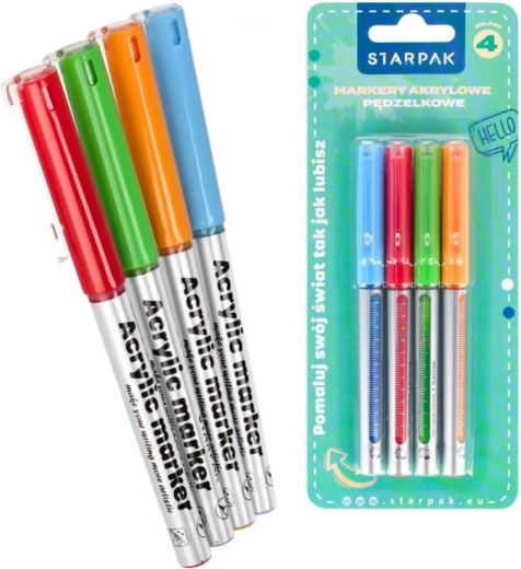 Feutres pinceau acryliques – lot de 4 couleurs
