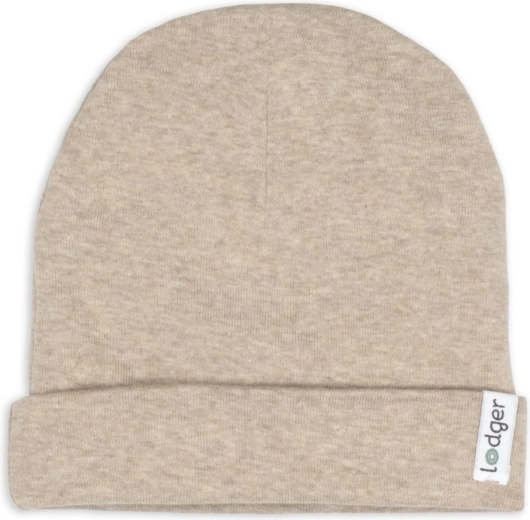 Bonnet en coton Lodger chiné beige 0–6 mois