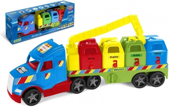 Auto Magic Truck éboueurs plastique 75 cm en boîte 79x28x20 cm