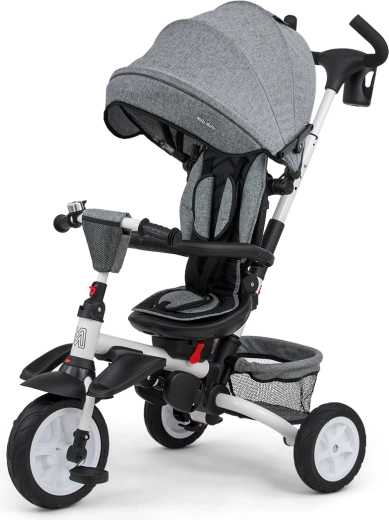 Tricycle Milly Mally 6en1 Stanley rubber grey