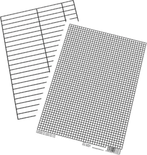 Sous-main pour cahier A4 – lignes et carreaux - 1 pièce