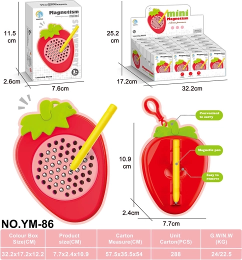 Tablette de dessin magnétique en forme de fraise