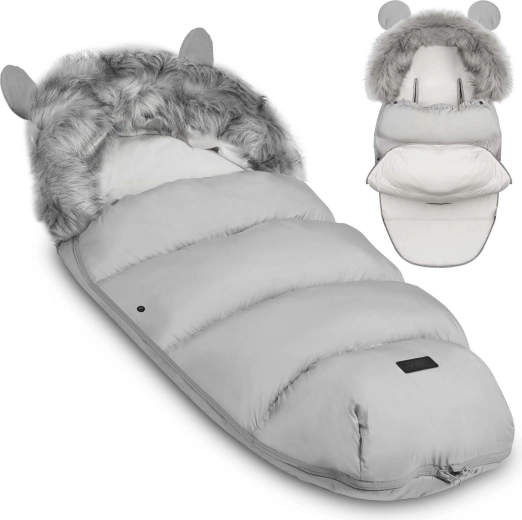 Chancelière d’hiver pour poussette et luge Ricokids Elmi – gris