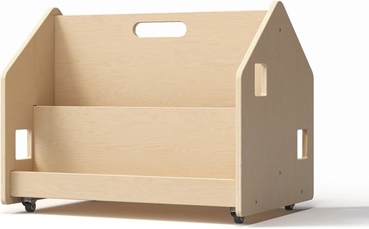 BusyKids bibliothèque double face sur roulettes