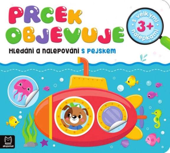 Le petit explore – recherche et collage d’autocollants avec un chien