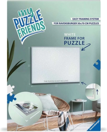 Cadre pour puzzle Ravensburger My Puzzle Friends 70 × 50 cm blanc