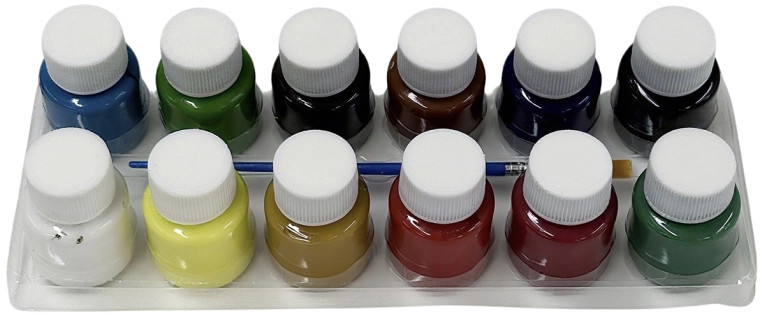 Peintures acryliques STANDARD, 12 couleurs