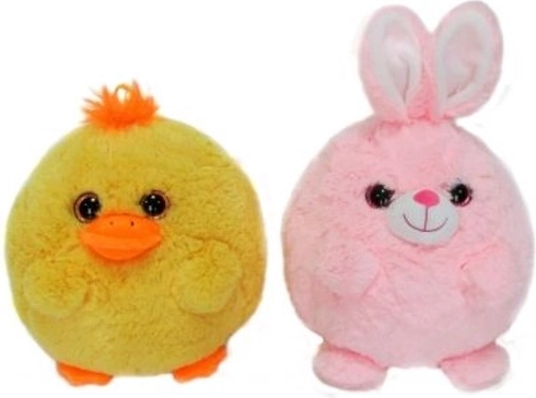 Boule en peluche – animaux canard ou lapin 20 cm