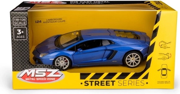 MSZ Lamborghini Aventador Coupé à l’échelle 1:24 bleu
