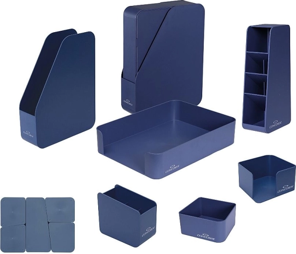 Ensemble de bureau CONCORDE Eco, 7 pièces, bleu