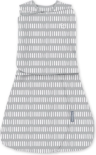 Couverture d’emmaillotage SwaddleMe à manches libres TOG 1, coton, Gris, 3–6 mois