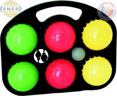 SMĚR jeu de pétanque en plastique avec 6 boules