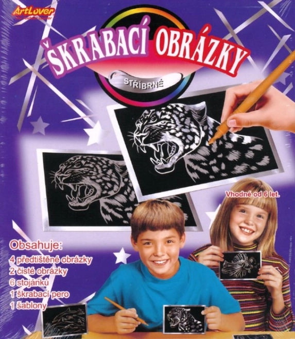 ArtLover images à gratter argentées – set de 6 pcs