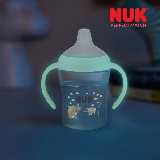 Biberon d’apprentissage NUK Perfect Match phosphorescent koala 150 ml