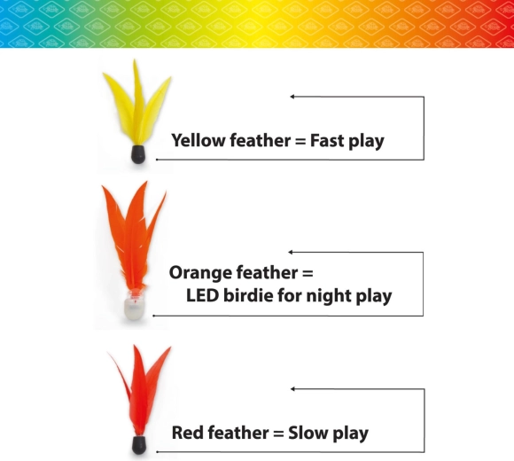 Schildkröt balles de rechange pour Jazzminton, 3 pcs (y compris LED)