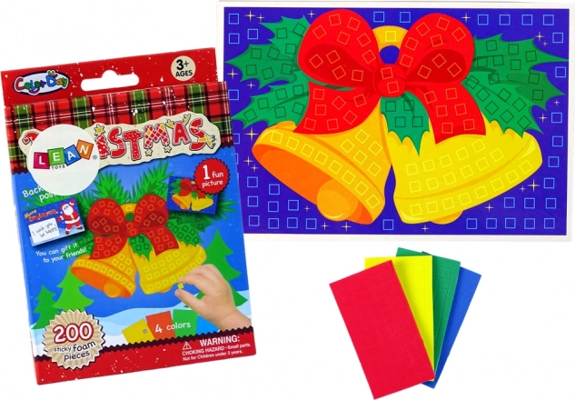 Mosaïque festive colorée DIY cloche