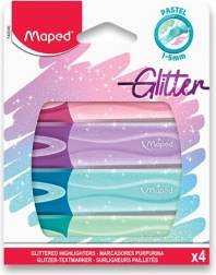 Surligneurs Maped Classic Glitter, set de 4 pièces