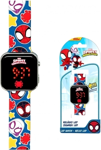 Montre numérique LED en silicone Spidey