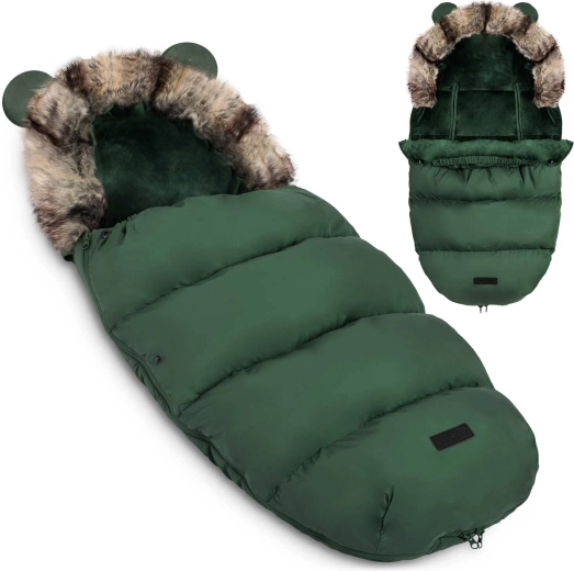 Chancelière d’hiver pour poussette et luge Ricokids Elmi kaki