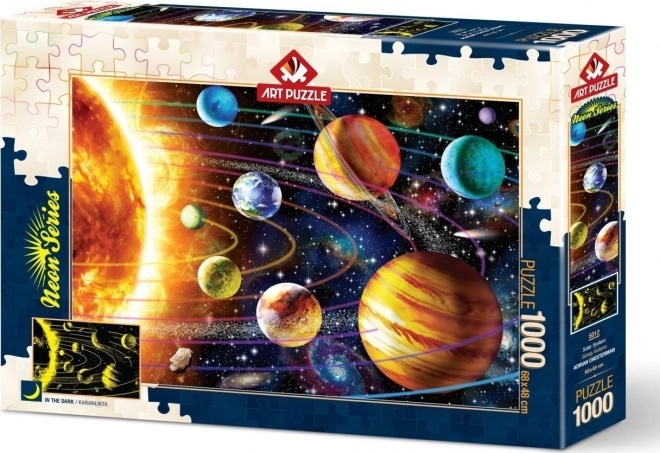 Puzzle lumineux Système solaire 1000 pièces