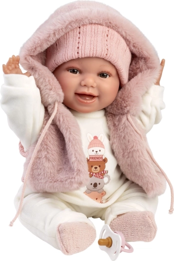 Llorens New born – poupée bébé réaliste avec sons, 38 cm