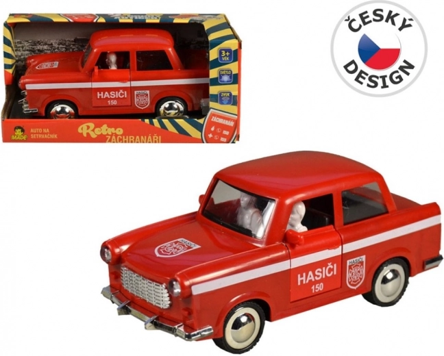 Camion de pompier rétro à inertie