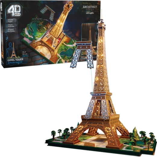 4D Build Tour Eiffel avec éclairage LED – modèle 3D à assembler