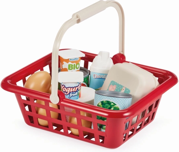 Panier de courses avec aliments