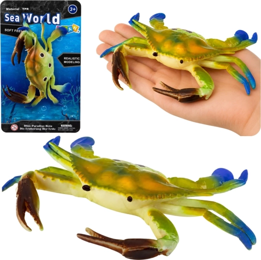 Figurine réaliste de crabe en caoutchouc 19 cm