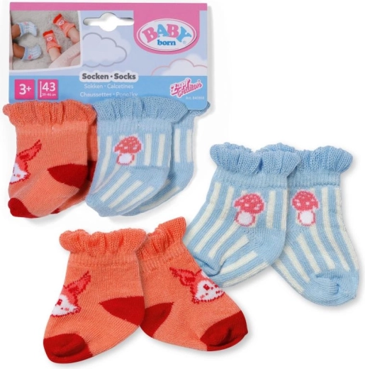 BABY born chaussettes pastel pour poupées (2 paires) 43 cm