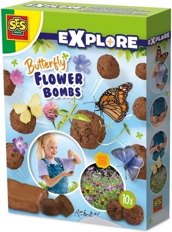 Bombes de fleurs SES avec papillons