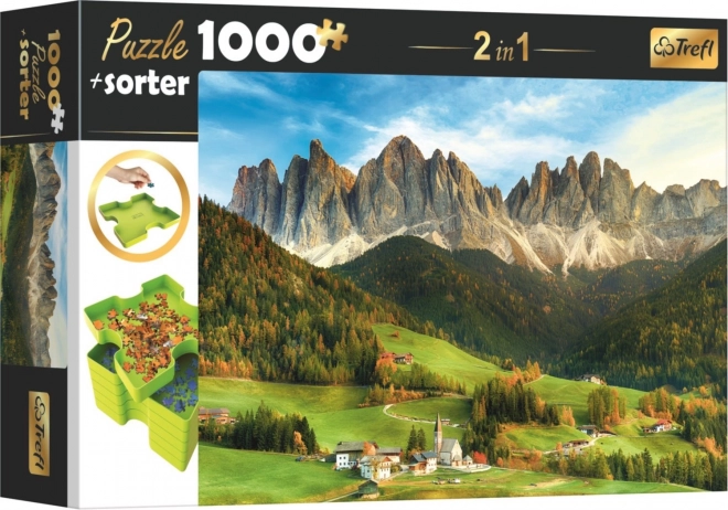 Puzzle avec trieur 2-en-1 Dolomites, Italie – 1000 pièces