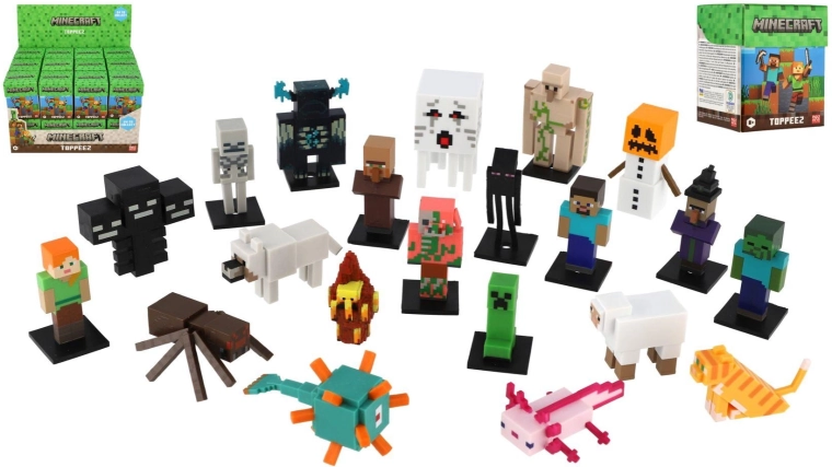 Figurine à collectionner Minecraft 3D Toppeez dans une boîte mystère - 1 pièce