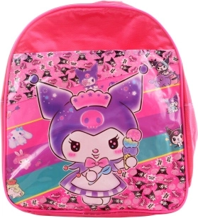 Sac à dos fille en tissu avec motif plastique
