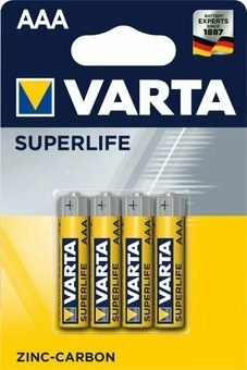 Varta Superlife AAA R03 piles zinc-carbone 1,5 V, blister 4 pcs
