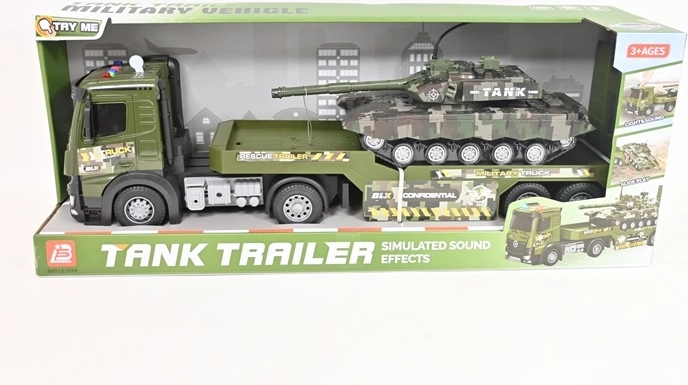 Camion militaire avec sons et tank